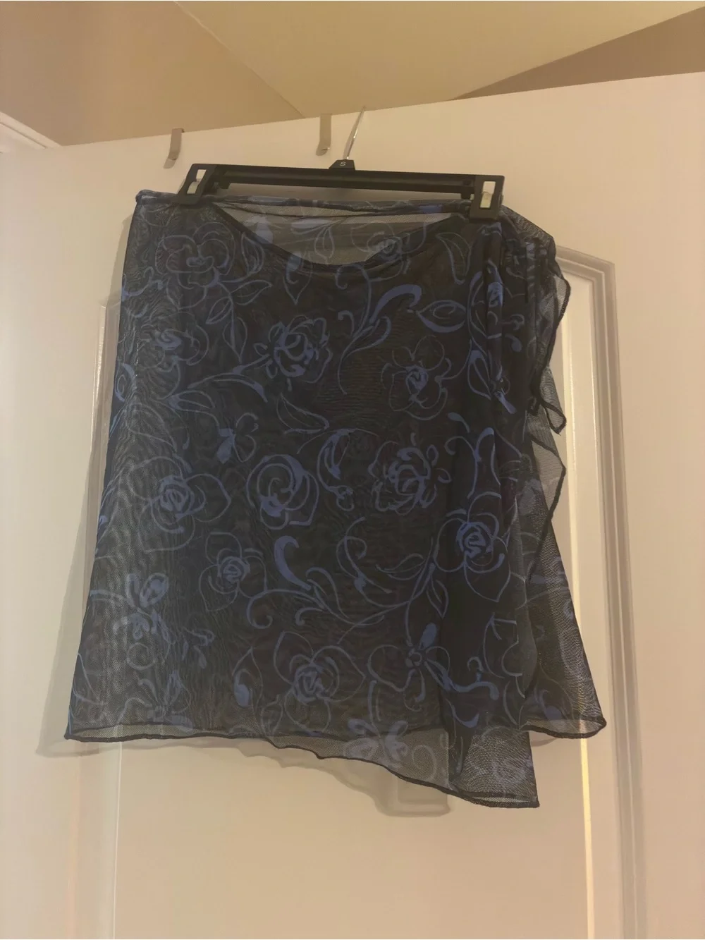 Lot of 2 Bright Tropical Floral & Navy Blue Floral Sarongs